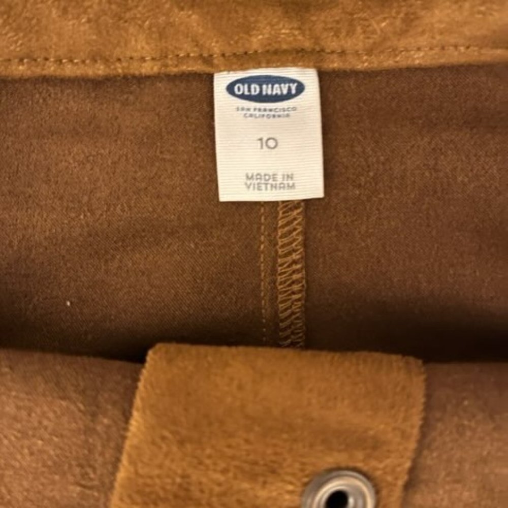 Old Navy Faux Suede Brown Skirt - Size 10 Great Condition - Picture 9 of 11